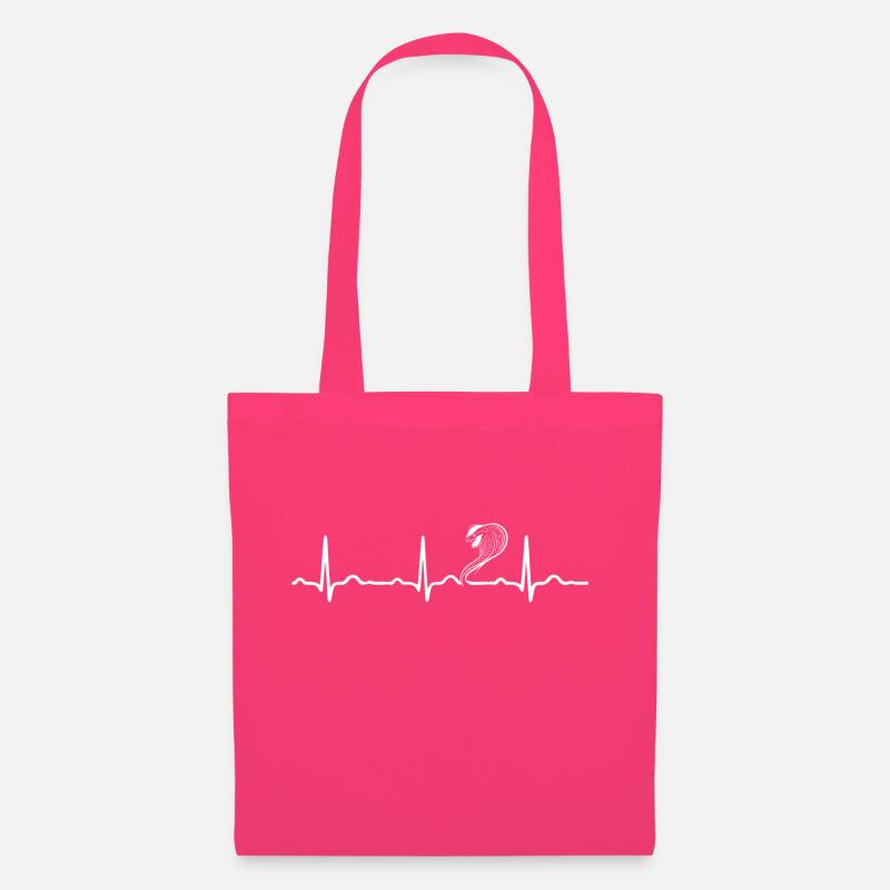 GESCHENK - EKG HERZLINIE COBRA SCHLANGE Whithe - Stoffbeutel - Azalea