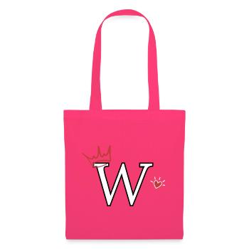 Buchstabe mit Kronenherz - Stoffbeutel - Azalea - Vorne