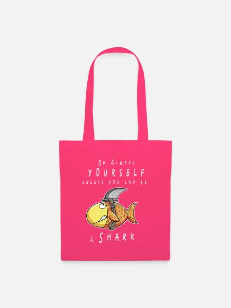 Be Yourself Goldfisch Hai I Fisch Funshirt Comic - Stoffbeutel - Azalea