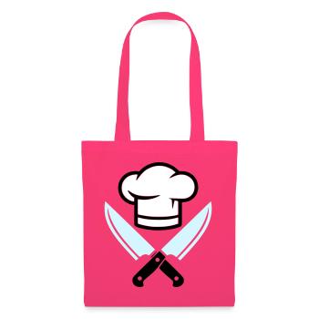 Chef's Hat Knife Logo - Tote Bag - azalea - Front