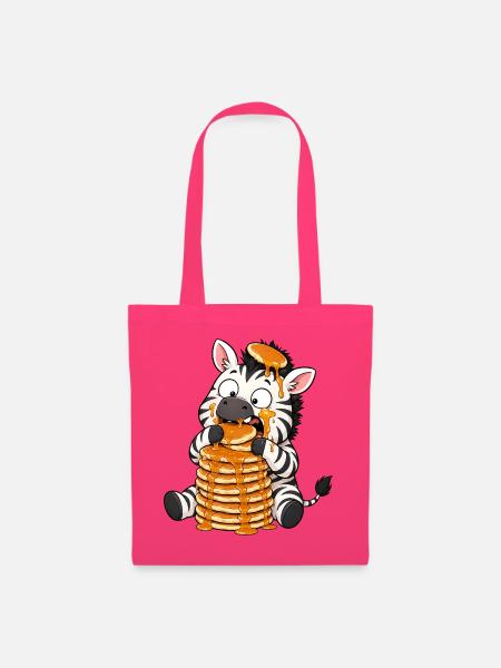 Zebra Pancakes Lustiger Cartoon - Stoffbeutel - Azalea