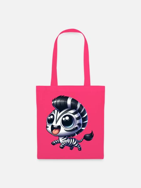 Zebra Euphorisch Lustiger Cartoon - Stoffbeutel - Azalea