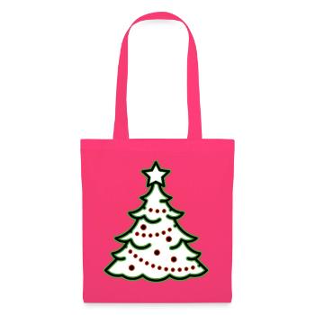 Minimalistischer Tannenbaum Weihnachten Evergreen - Stoffbeutel - Azalea - Vorne