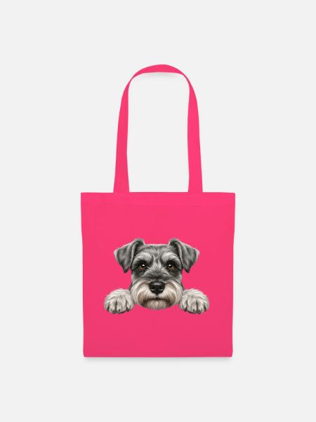 Spickender Schnauzer Neugieriges Barthundegesicht - Stoffbeutel - Azalea