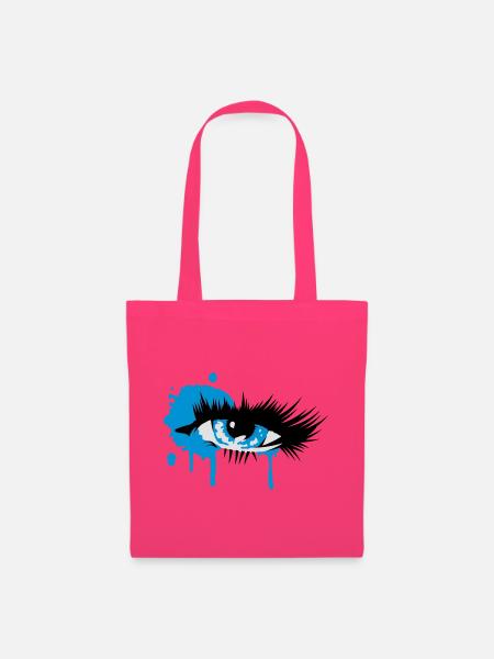 farbiges Auge mit langen Wimpern - Stoffbeutel - Azalea