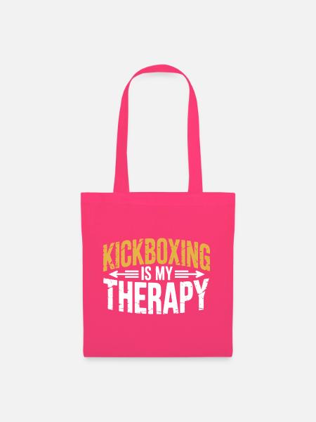 Kickboxing Ist Meine Therapie - Stoffbeutel - Azalea