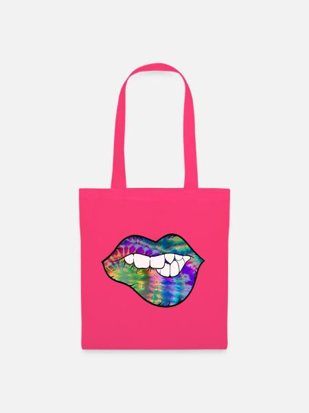 groovy Tie Dye Beißlippe - Stoffbeutel - Azalea