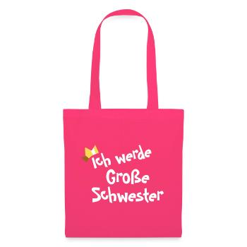 Ich werde Große Schwester - Stoffbeutel - Azalea - Vorne