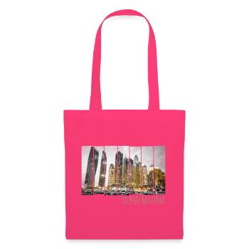 Dubai Marina in VAE Skyline Vintage Panorama - Stoffbeutel - Azalea - Vorne