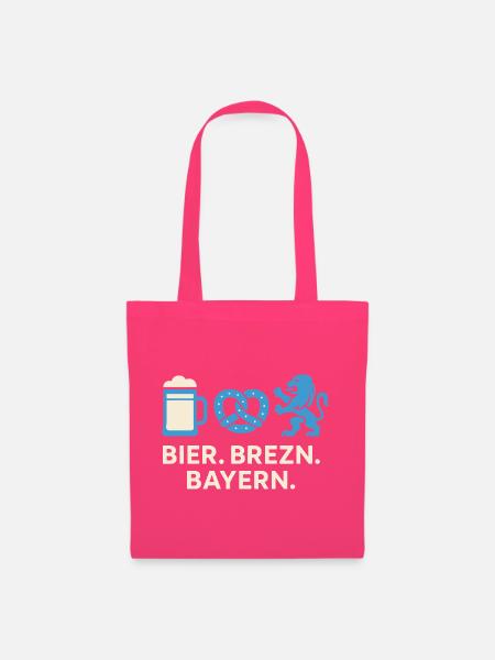 Bier Brezn Bayern Löwe Design - Stoffbeutel - Azalea