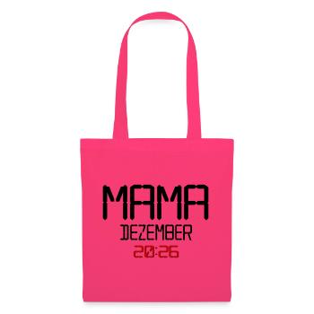 Geburt Baby, Dezember 2026 Mama - Stoffbeutel - Azalea - Vorne