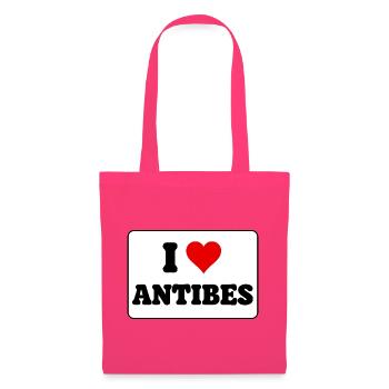 Ich liebe Antibes, ich liebe Antibes, Geographie-Geschenk - Stoffbeutel - Azalea - Vorne