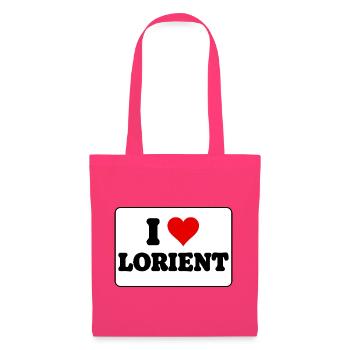 Ich liebe Lorient, ich liebe Lorient – Ich liebe Stadt - Stoffbeutel - Azalea - Vorne