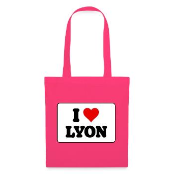 Ich liebe Lyon, ich liebe Lyon – Amour Ville - Stoffbeutel - Azalea - Vorne