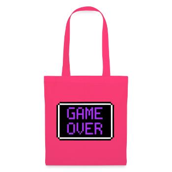 Game Over Shield Rétro Gamer - Sac en tissu - rose azalée - Devant