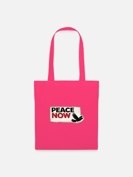 Peace Now – Schwarzer Taubenaufkleber - Stoffbeutel - Azalea