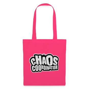 Chaos Coordinator Lustig Titel Eltern Lehrer Logo - Stoffbeutel - Azalea - Vorne