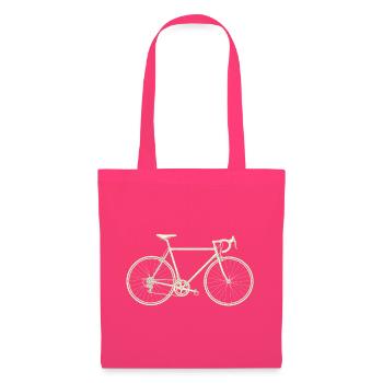 Rennrad pur – Filigranes Fahrrad in Cremeweiß - Stoffbeutel - Azalea - Vorne