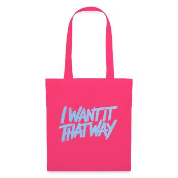 I Want It That Way - Backstreet (Glitzer) - Stoffbeutel - Azalea - Vorne