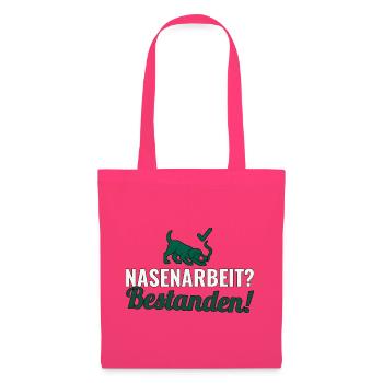 Nasenarbeit Prüfung Geschenk für aktive Hundehalte - Stoffbeutel - Azalea - Vorne