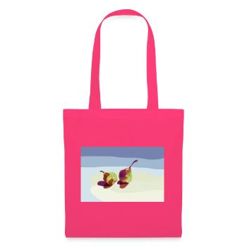 Bunte Birnen auf einer Strandlandschaft - Stoffbeutel - Azalea - Vorne
