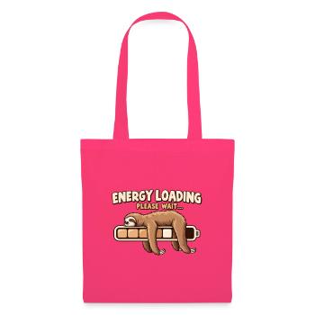 Energy Loading – Lustiges Faultier Akku Design - Stoffbeutel - Azalea - Vorne