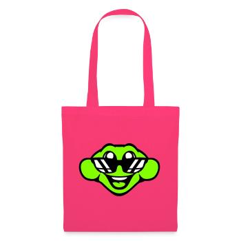 Frosch Kröte cool Sonnenbrille lacht glücklich süß - Stoffbeutel - Azalea - Vorne