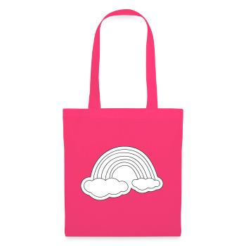 Minimalist rainbow on clouds - Tote Bag - azalea - Front