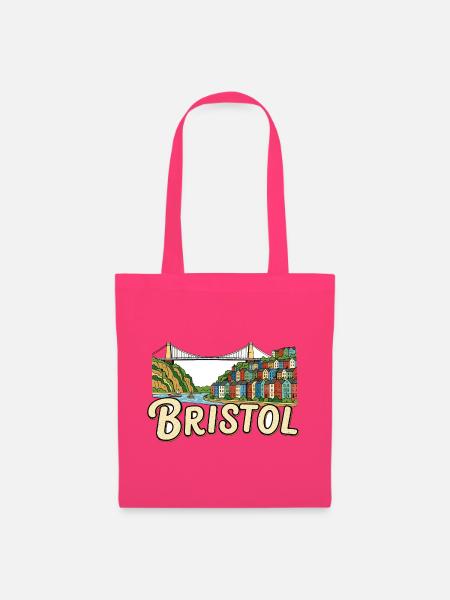 Retro-Aufkleber der Bristol Clifton Hängebrücke - Stoffbeutel - Azalea