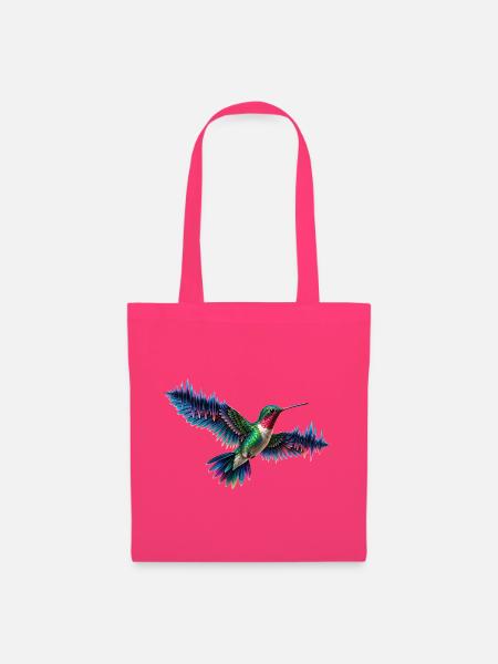 Lebendige Kolibri-Wellenkunst - Stoffbeutel - Azalea