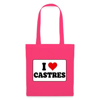 Ich liebe Castres, ich liebe Castres – Souvenir-Geschenk - Stoffbeutel - Azalea - Vorne