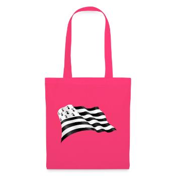 Webende bretonische Flagge Gwen Ha Du - Stoffbeutel - Azalea - Vorne