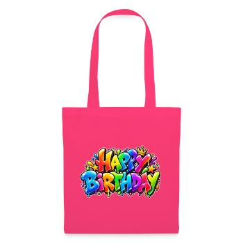 Alles Gute zum Geburtstag Rainbow Bubble: Wow-Effekt! - Stoffbeutel - Azalea - Vorne