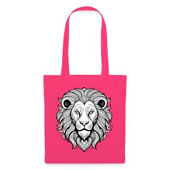 Majestic lion head in black and white design - Tote Bag - azalea - Front
