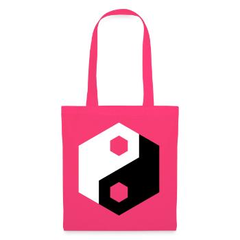 Découpe hexagonale Yin Yang - Sac en tissu - rose azalée - Devant