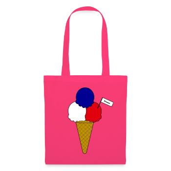 Französich France Flag Eiscreme - Stoffbeutel - Azalea - Vorne
