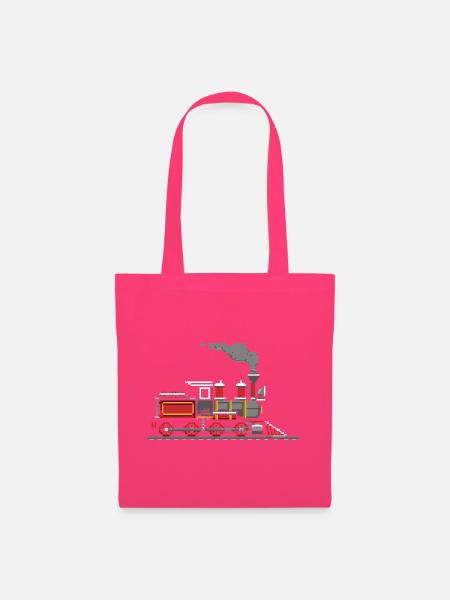Dampflokomotive Pixelgrafik - Stoffbeutel - Azalea