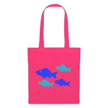 Neonfische Silhouetten Muster - Stoffbeutel - Azalea - Vorne