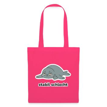 stabil schlecht – Robbe Meme - Stoffbeutel - Azalea - Vorne