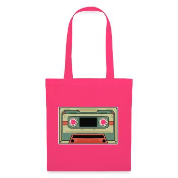 Vintage Kassette - Stoffbeutel - Azalea - Vorne