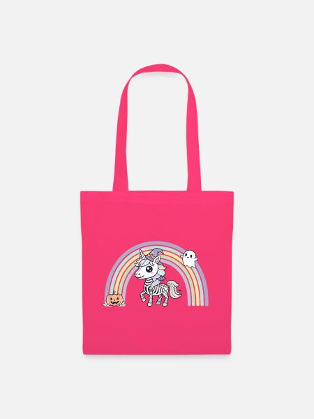 BOHO Skelett‑Einhorn mit Regenbogen – Halloween - Stoffbeutel - Azalea