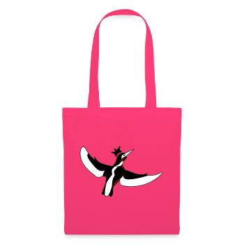 Stilisierte Eisvogel Vogel-Silhouette im Kontrast - Stoffbeutel - Azalea - Vorne