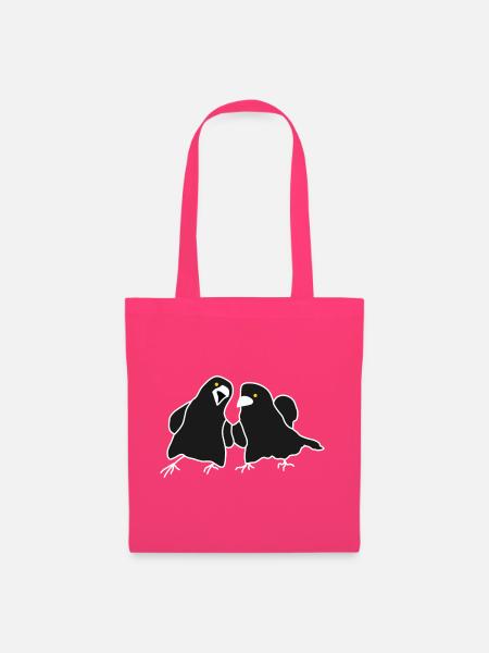 Minimalistisches Raven-Duo - Stoffbeutel - Azalea