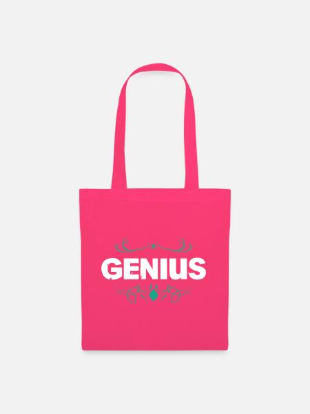 Genius Schriftzug mit Ornamentflair - Stoffbeutel - Azalea