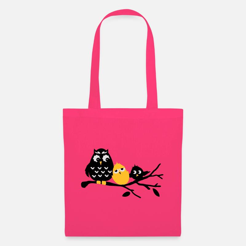 Freundschaft Eule,Küken und Vogel Drei Freunde - Stoffbeutel - Azalea