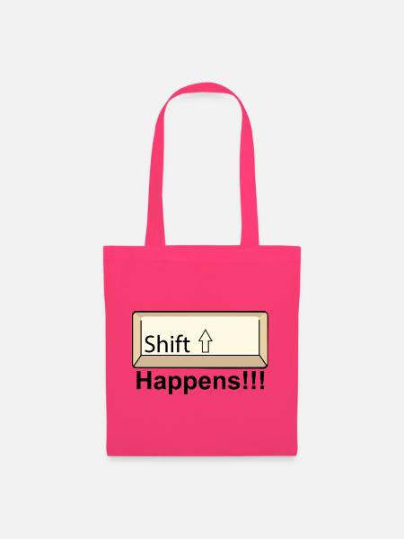 Shift Key Minimal Keyboard Design - Stoffbeutel - Azalea