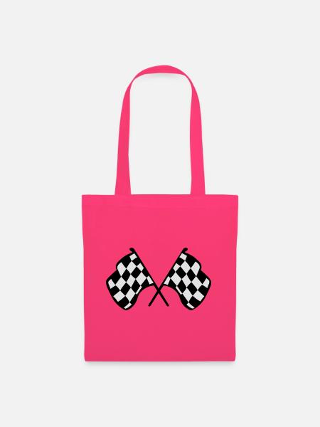 Karierte Racing Flags - Stoffbeutel - Azalea