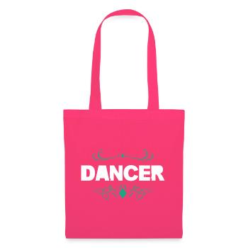 Dancer Typografie mit Ornamenten - Stoffbeutel - Azalea - Vorne