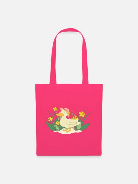 Ente mit Hut - Stoffbeutel - Azalea