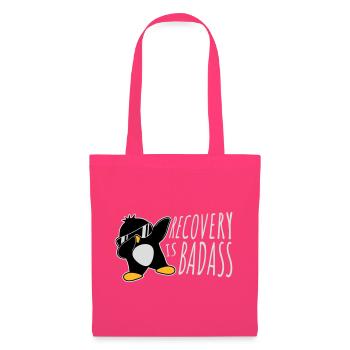 Recovery Is Badass Pinguin Dabbing Dab Dance Pose - Stoffbeutel - Azalea - Vorne
